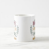 希望は恐怖より強い キリスト教の希望の引用 コーヒーマグカップ (中央)