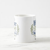 希望は決して枯れない 日々の信仰の引用 コーヒーマグカップ (中央)