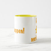 希望は決して誰でもをマグ傷つけませんでした ツートーンマグカップ (中央)