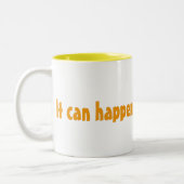 希望は決して誰でもをマグ傷つけませんでした ツートーンマグカップ (左)