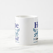 希望は生き生きとしている 聖書の希望の引用 コーヒーマグカップ (中央)