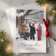 希望は生まれた | 宗教的な家族写真のクリスマス