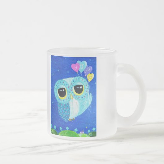 希望は私をより高く持ち上げます フロストグラスマグカップ (右)