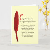 希望は羽のやる気を起こさせるなカードとの事です カード (黄色い花)