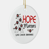 希望は肺癌3重要です セラミックオーナメント (右)