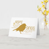 希望は金ゴールドを歌います カード (黄色い花)