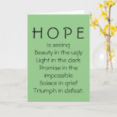 希望は闇の中の光 カード (黄色い花)