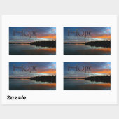 希望は鳥のよう感動的引用文 長方形シール (シート)