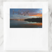 希望は鳥のよう感動的引用文 長方形シール (バッグ)