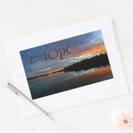 希望は鳥のよう感動的引用文 長方形シール