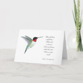 「希望は」ハチドリ カード (正面)