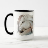 希望は、信じましたり、夢を見ます。 馬のコップ マグカップ (左)