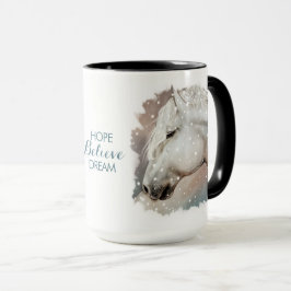 希望は、信じましたり、夢を見ます。 馬のコップ マグカップ