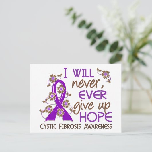 希望を与え持ち上げない4嚢胞性線維症 ポストカード (スタンド正面)