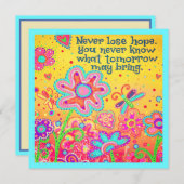 「希望を失わない」インスピレーション ノートカード (正面/裏面)