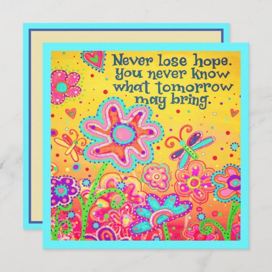 「希望を失わない」インスピレーション ノートカード (正面/裏面)