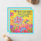 「希望を失わない」インスピレーション ノートカード (正面/裏面インサイチュ)