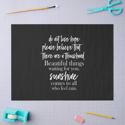 希望を失わないtがあ信じることを願う 薄葉紙 (クラフト)