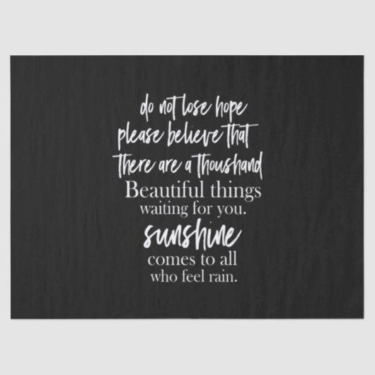 希望を失わないtがあ信じることを願う 薄葉紙 (正面)