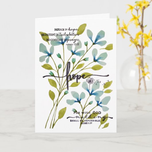 希望を奨励 カード (黄色い花)