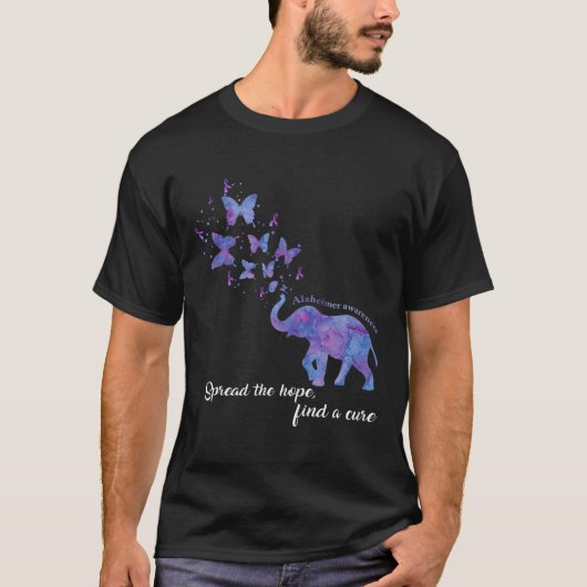 希望を広げてアルツハイマー病Giの治療を見つける認識度 Tシャツ (正面)