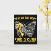 希望を広げて小児期がんの治癒を知る カード (黄色い花)
