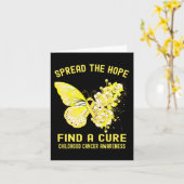 希望を広げて小児期がんの治癒を知る カード (黄色い花)