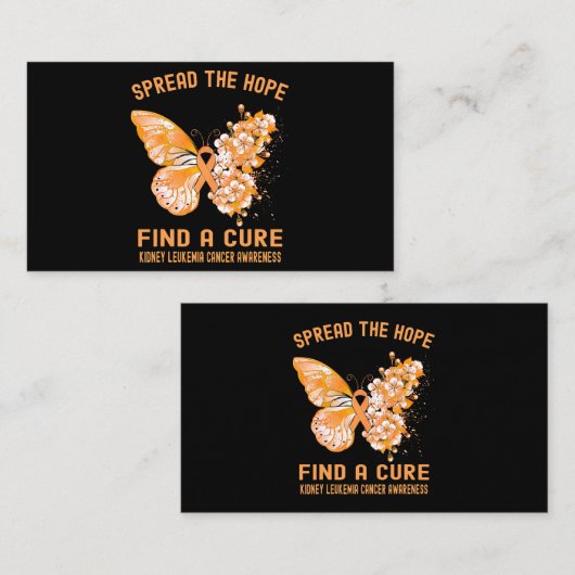 希望を広げて腎白血病がんが治る 名刺 (正面/裏面)