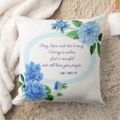 希望を心配しませんSt. Padre PIOの花を祈って下さい クッション (ブランケット)