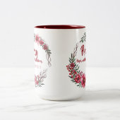 希望を心配しませんSt. Padre PIOの花を祈って下さい ツートーンマグカップ (中央)