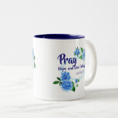 希望を心配しませんSt. Padre PIOの花を祈って下さい ツートーンマグカップ (正面右)