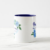 希望を心配しませんSt. Padre PIOの花を祈って下さい ツートーンマグカップ (中央)