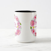 希望を心配しませんSt. Padre PIOの花を祈って下さい ツートーンマグカップ (中央)