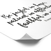 希望を持ち、苦しみに耐え、信頼できる ポスター (角)