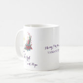 希望を持って主を待ち望むアドベントの星 クリスマス コーヒーマグカップ (正面左)