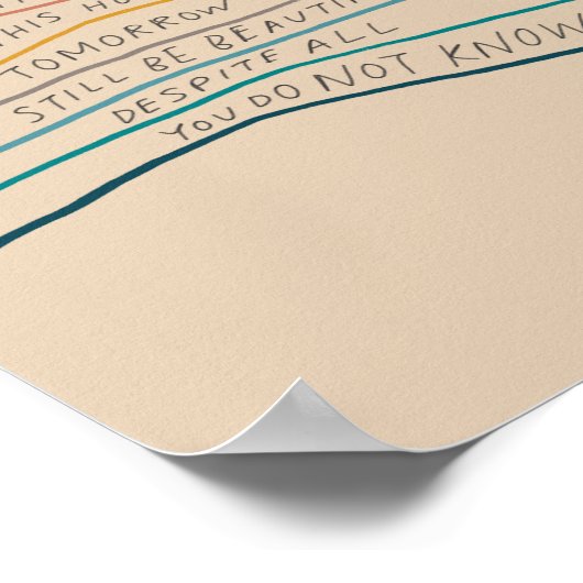 希望を持って保留 – 感動的引用文 ポスター (角)