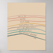 希望を持って保留 – 感動的引用文 ポスター (正面)