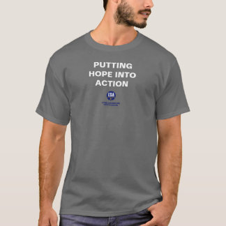 希望を持って行動する – 基本的な黒いTシャツ Tシャツ