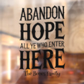 希望を捨てる家族の名前ハロウィーンウィンドウにしがみつく ウィンドウサイン (シート2)