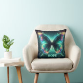 希望を数々の描く輝く色の蝶 クッション (椅子)