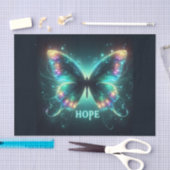 希望を数々の描く輝く色の蝶 薄葉紙 (クラフト)