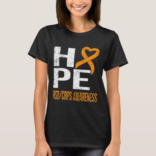 希望を決して、決して、決して諦めるな RSDCRPS Awareness Tシャツ (正面)