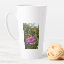 希望を生み出す引用文かわいらし紫の花 カフェラテマグ