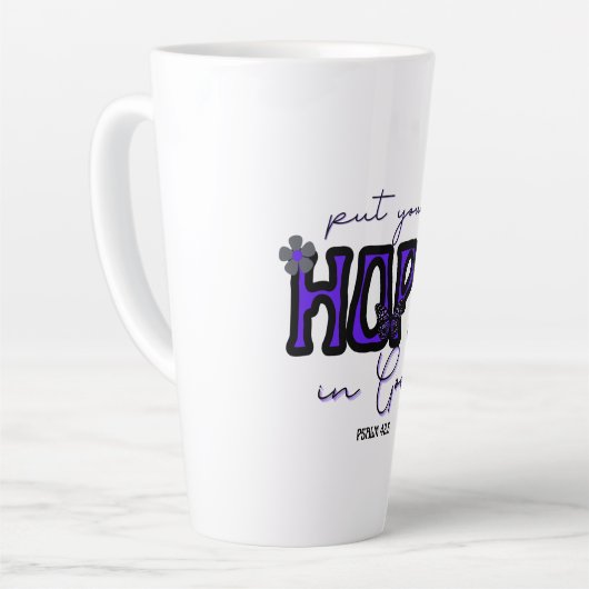 希望を神に入れるラテマグカップ カフェラテマグ (左アングル)