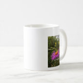 希望を紫のかわいらし金ゴールドの花 コーヒーマグカップ (正面右)