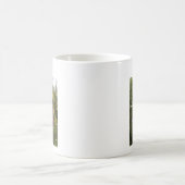 希望を紫のかわいらし金ゴールドの花 コーヒーマグカップ (中央)