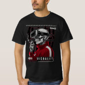 希望を視る – サイバーパンク スケルトン VR ストリート Tシャツ (正面)