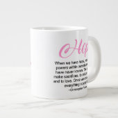 「希望を選ぶとき、すべてが可能である」マグカップ ジャンボコーヒーマグカップ (正面右)