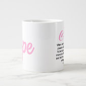 「希望を選ぶとき、すべてが可能である」マグカップ ジャンボコーヒーマグカップ (正面)