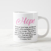「希望を選ぶとき、すべてが可能である」マグカップ ジャンボコーヒーマグカップ (右)